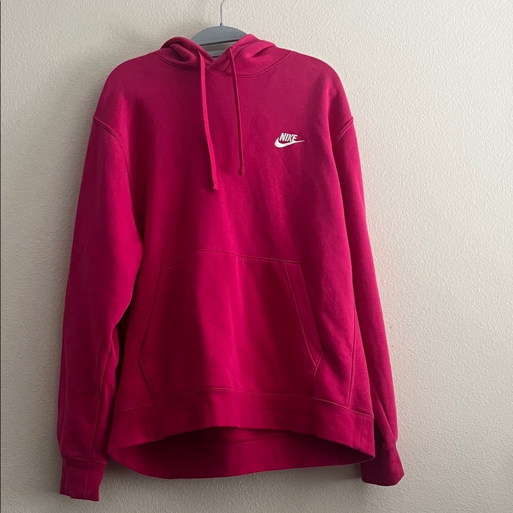 Nike Hot Pink Hoodie with White Swoosh